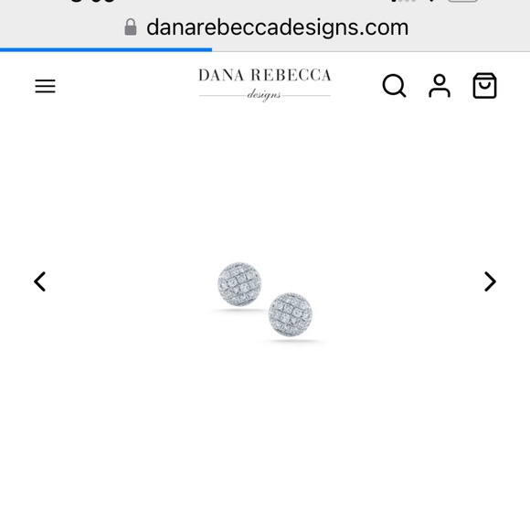 Dana Rebecca Designs Silver Stud Earrings with Sparkling Finish - Picture 2 of 4